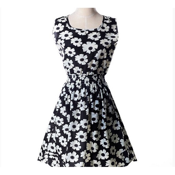 black and white dress