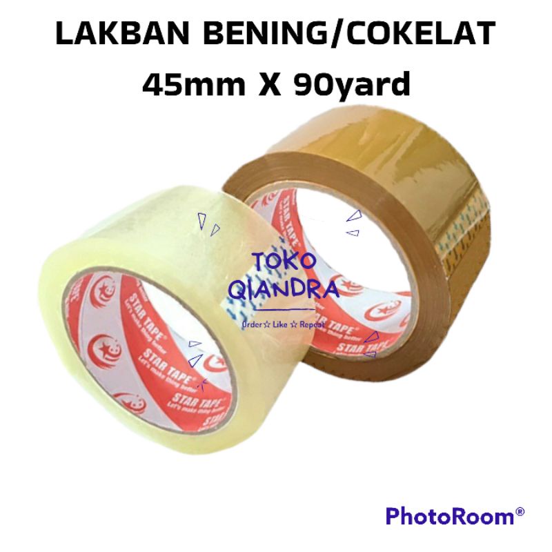 LAKBAN BENING / COKELAT 45mm x 90yard MURAH