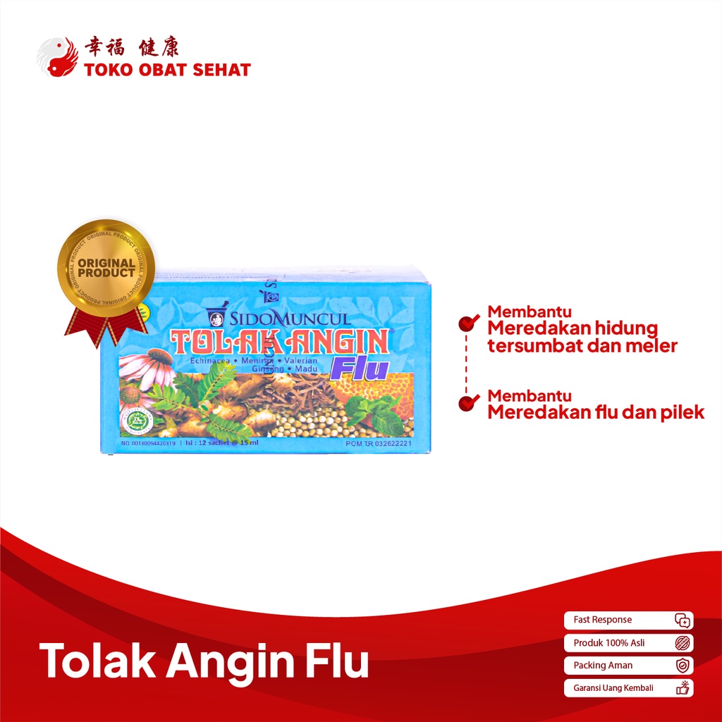 TOLAK ANGIN FLU SIDOMUNCUL - TOLAK ANGIN - OBAT FLU DAN PILEK HERBAL