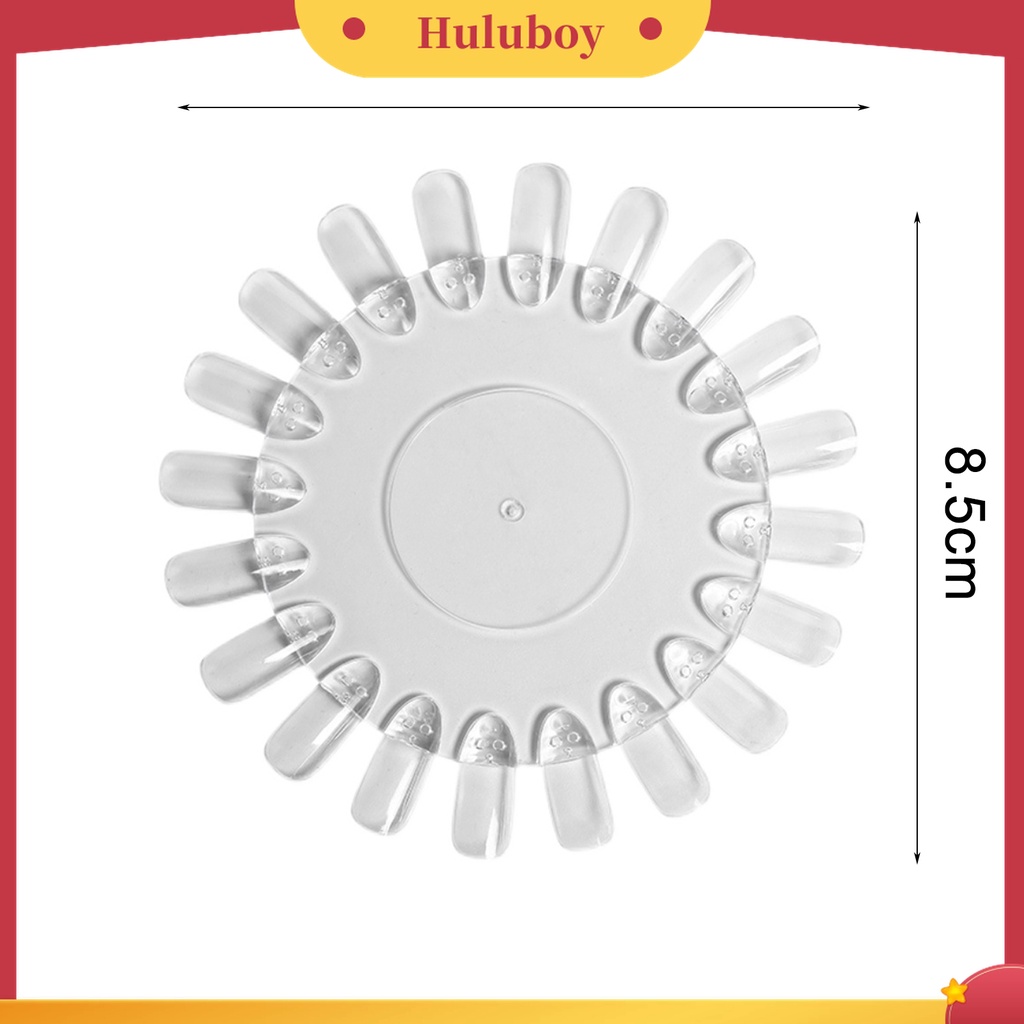 Huluboy Huluboy♡ Piring Display Warna Kutek UV Gel Bentuk Bulat Bahan Akrilik Untuk Manicure