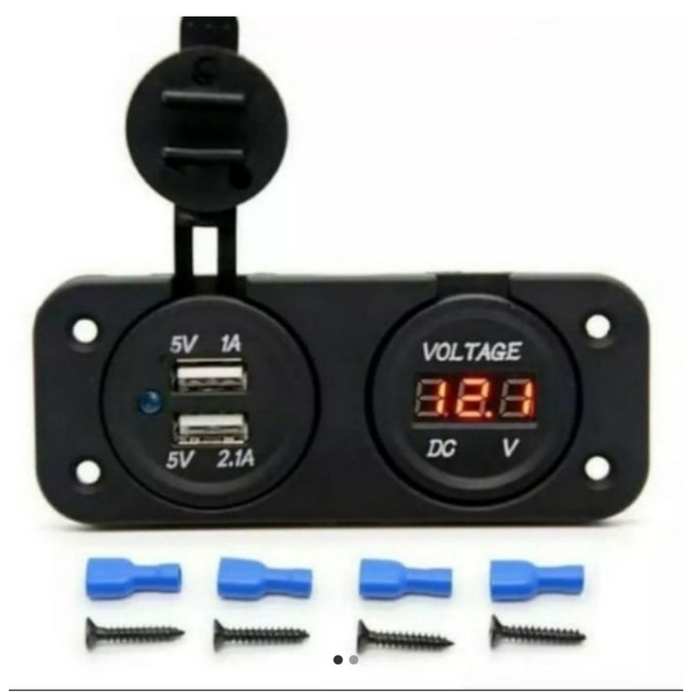 volmeter volt meter accu aki 3 in 1 mini 3 12v universal semua motor bisa