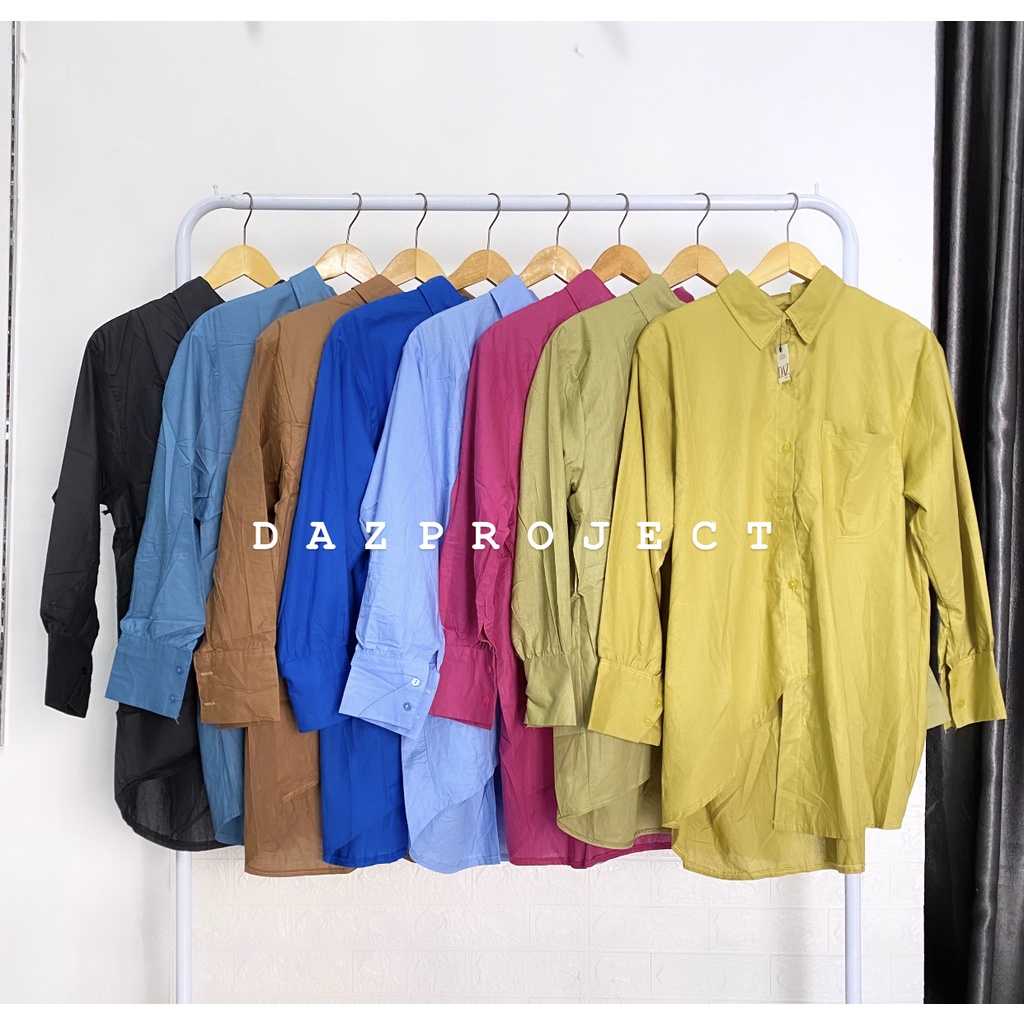 Sezha Poplin Shirt Kemeja Polos Katun Poplin by DAZPROJECT