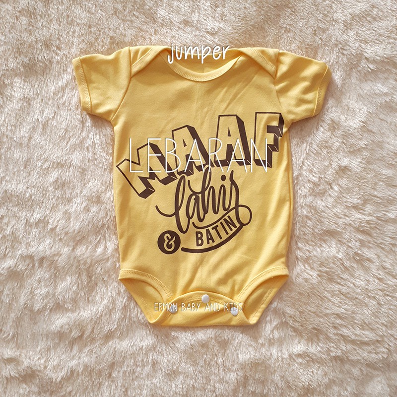 baju bayi jumper bayi edisi lebaran maaf lahir batin