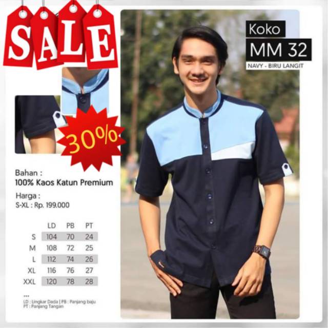 Sale Baju Cowok Dewasa Mutif Man MM 32 Navy