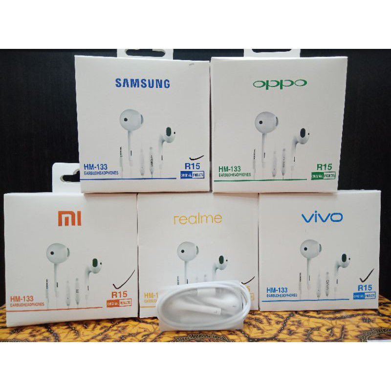 Headset Handsfree Earphone R15 Super Extra Bass