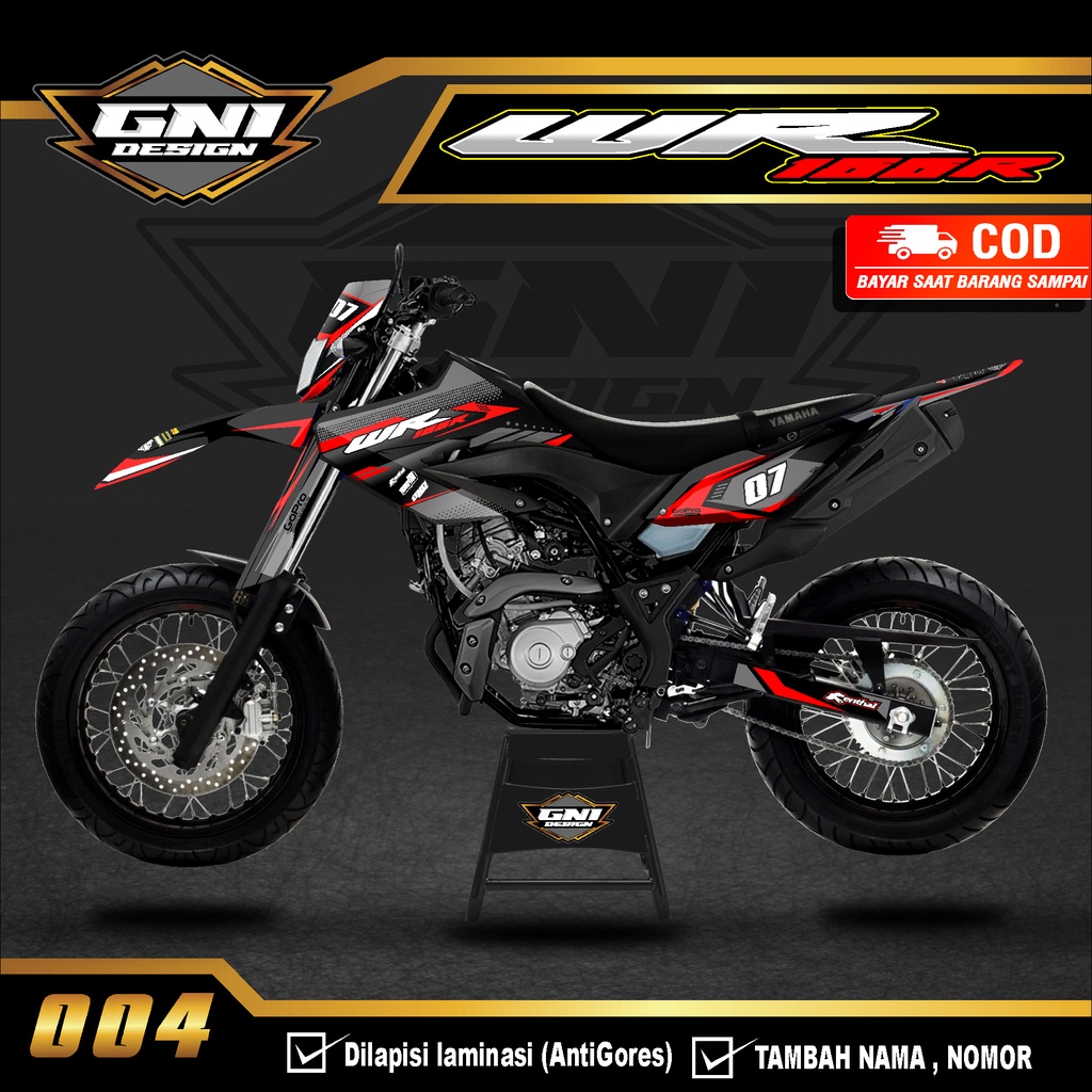 (PALING DICARI) Decal Sticker Yamaha WR 155 Full body Super Moto Desain Grafis Minimalis - Dekal Sti