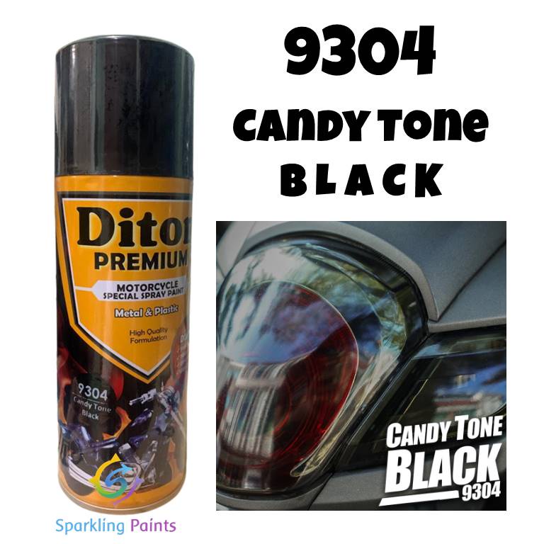 Pilox Diton Premium Candy Tone Black 9304 Candytone Cat Semprot Hitam Transparan 400ml