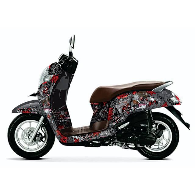 Sticker decal honda scoopy fi keren