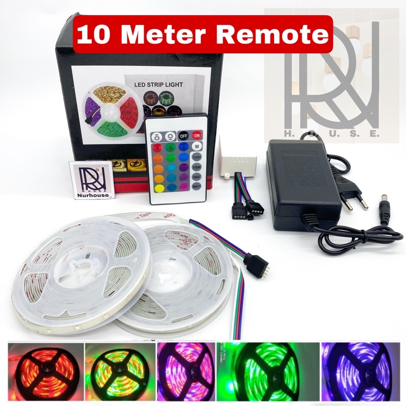 Lampu Led Strip Rgb 10 Meter Remote control Waterproof