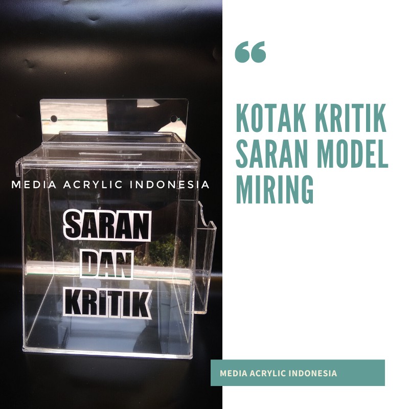 

Akrilik KOTAK KRITIK SARAN model miring