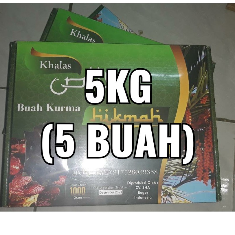 

kurma khalas hikmah 1kg paket 5kg lebih hemat
