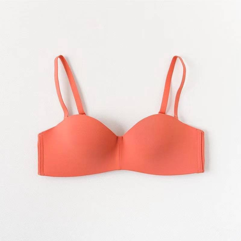 Bra Bralette Push Up Seamless Tanpa Kawat Warna Polos untuk Wanita bh-bra-52 Orange