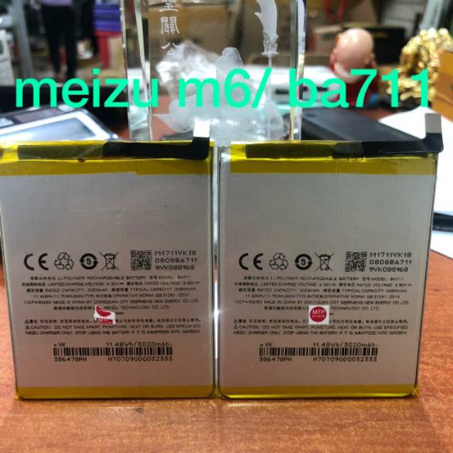 Baterai ORI Meizu M6 / BA711 batre battery ORI Meizu M6 / BA711