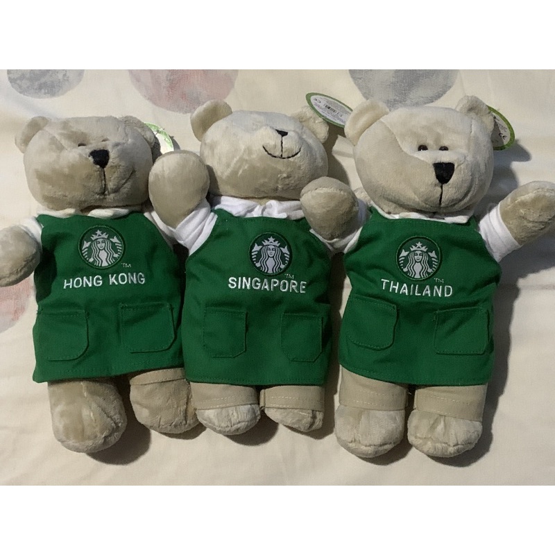 starbucks bearista bear limited boneka Hong kong Singapore Thailand