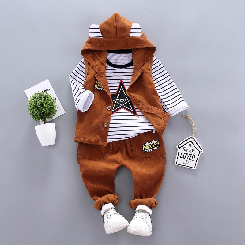 CHUBBI 49 Setelan Anak Laki Hoodie Line Corduroy Star