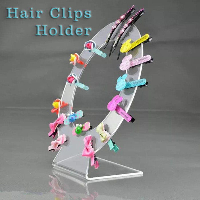 Acrylic Stand Holder Hair Clips - Tempat Jepit Jepitan Rambut Akrilik