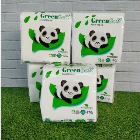 Green Soft - Tissue Facial Pop Up 170 sheets