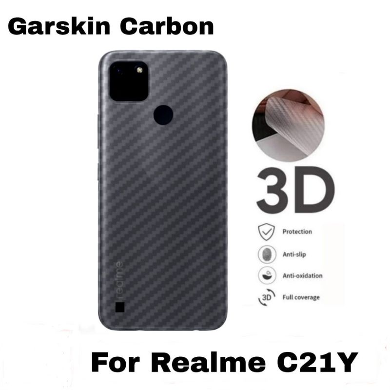 Paket 3in1 Realme C21Y C21 C20 C25 C25S C15 C11 C12 Tempered Glass Full Layar Dan Skin Carbon Lensa Camera