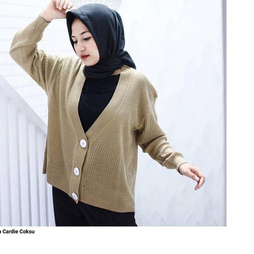 Belleza Outlet baju rajut Cardigan rajut atasan wanita Lizzy