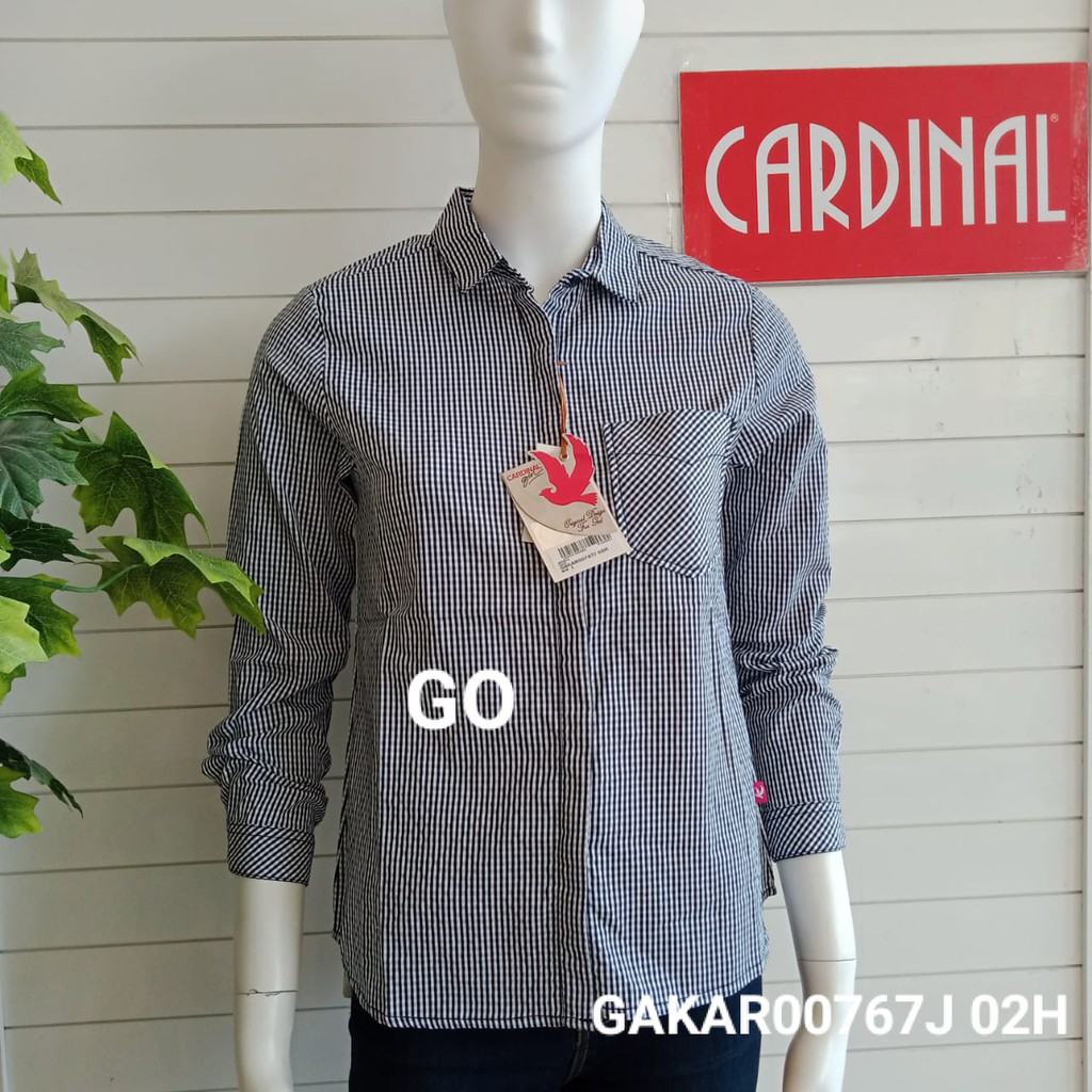 gof KPT CARDINAL GIRL KEMEJA Pakaian Wanita Atasan Kemeja Hem Casual Santai Original Lengan Panjang