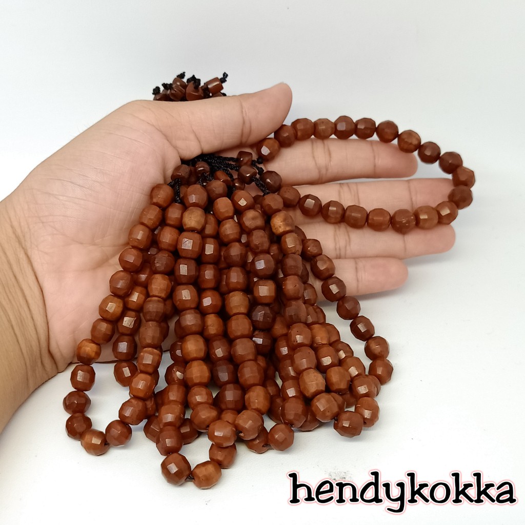 10 gelang kokka kaukah bulat cutting 8 mm coklat