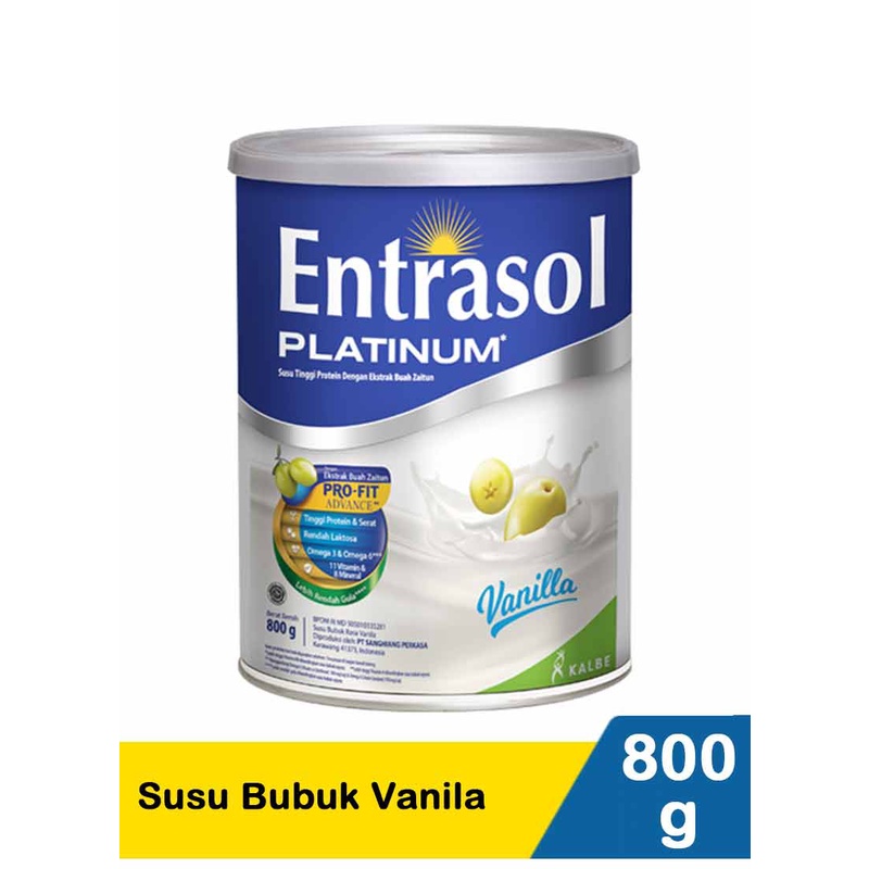 SUSU ENTRASOL PLATINUM COKLAT / VANILA 400 / 800gr