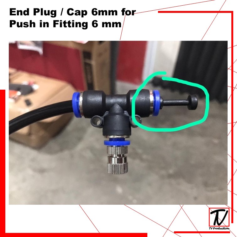 End Plug / Cap 6mm for Push in Fitting 6mm