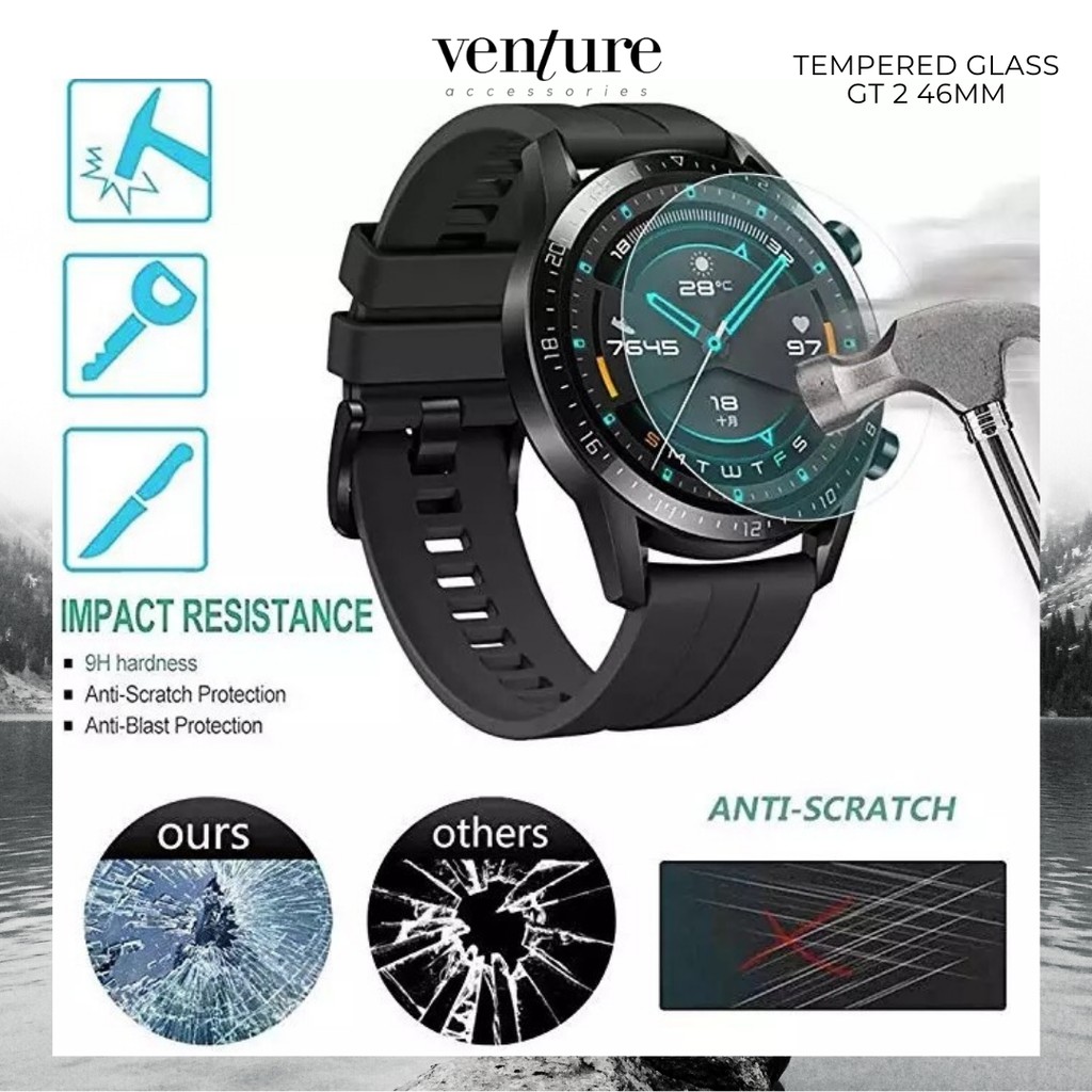 ANTI GORES SCREEN PROTECTOR TEMPERED GLASS HUAWEI GT 2 46MM SMARTWATCH