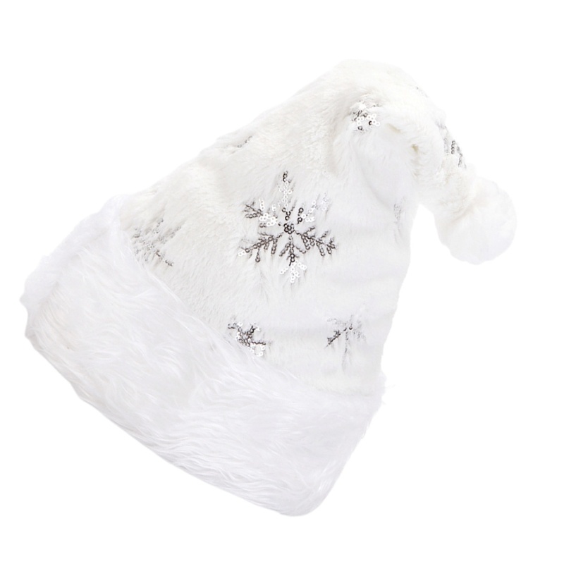 Topi Santa Dressup Natal Mary Untuk Costu Hias Pesta Snowflakes Gold/Silver