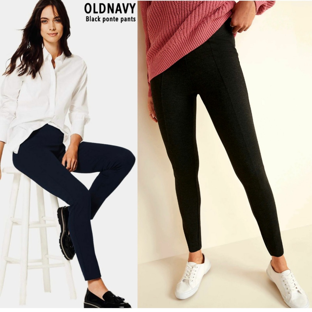 LA-A1 Celana jegging Oldnavy ponte jegging pants Black