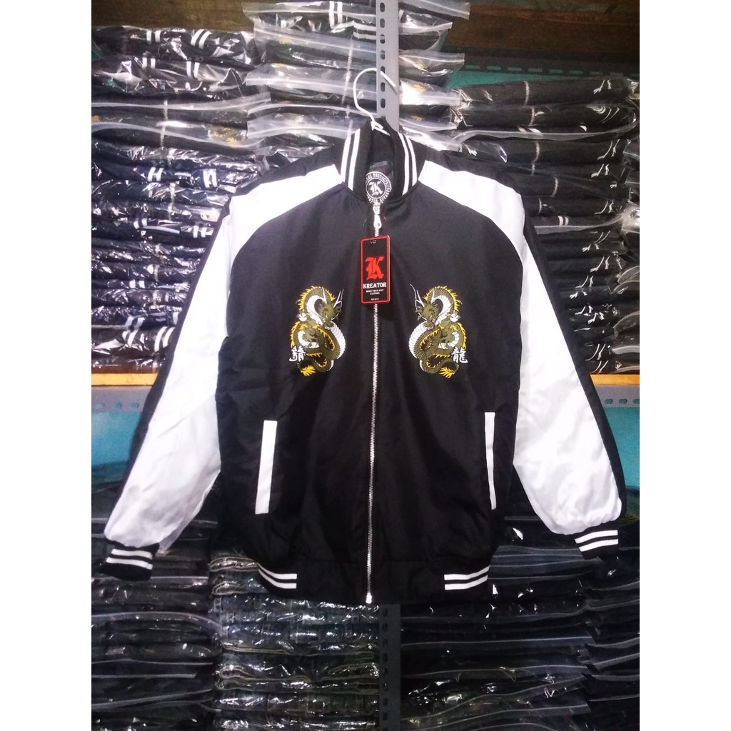 BOMBER Jaket Varsity Sukajan Dragon Jepang Memphis Origin Jepang