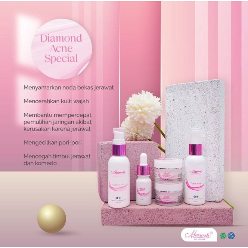 PAKET DIAMOND ACNE SPESIAL || MARWAH SKINCARE | HALAL BPOM|