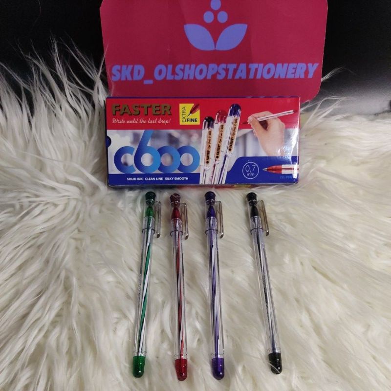 

pulpen pena bolpoint Faster C 600 12 pcs