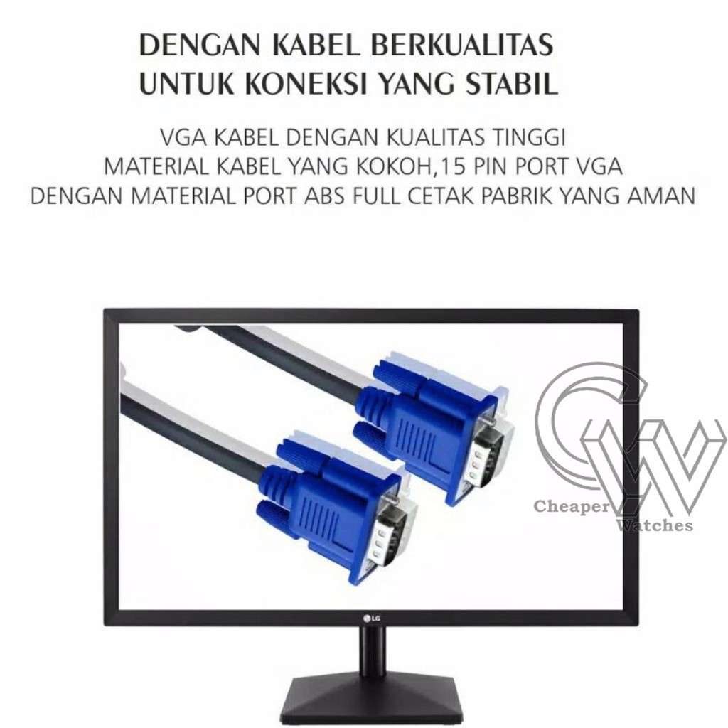 Cheaper-Kabel VGA Monitor LCD Male To Male Standar High Quality 1.5M