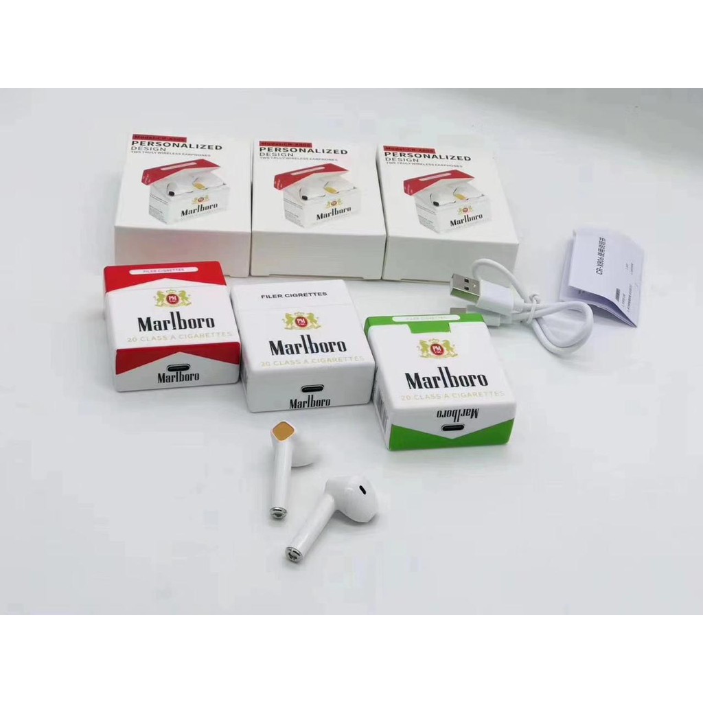 Earphone CR-X806 Wireless Bluetooth V5.0 Case Bentuk Rokok