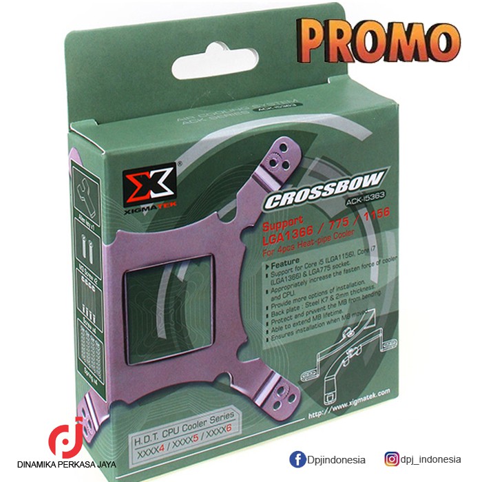XIGMATEK Crossbow ACK-I5363 Suport LGA775 / LGA1366 / LGA1156