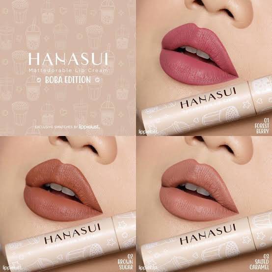 cod terlaris HANASUI MATTEDORABLE LIPCREAM &amp; Boba edition