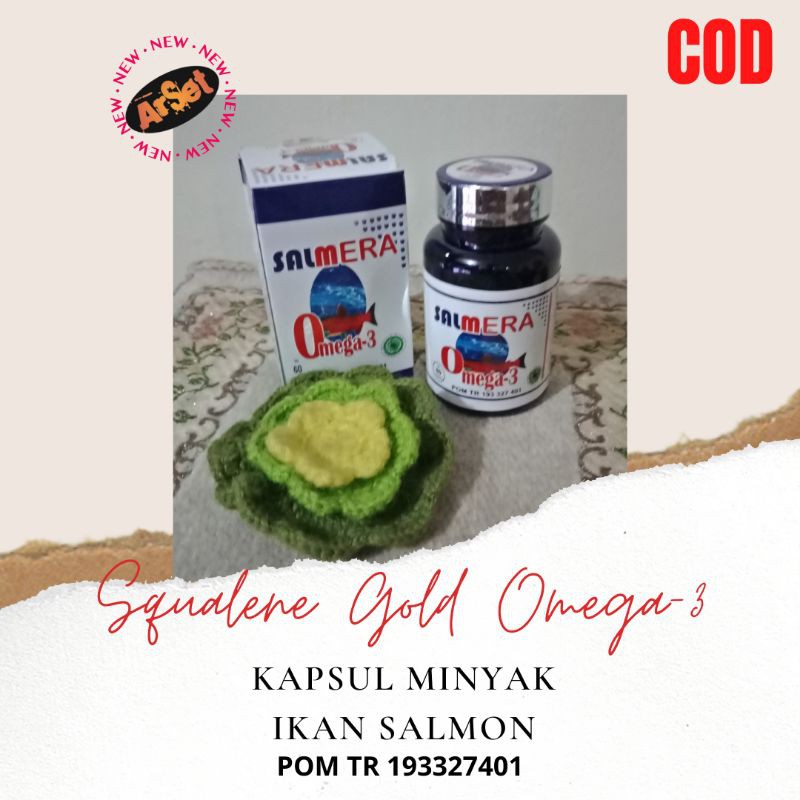 SQUALENE GOLD OMEGA 3 | KAPSUL MINYAK IKAN SALMON