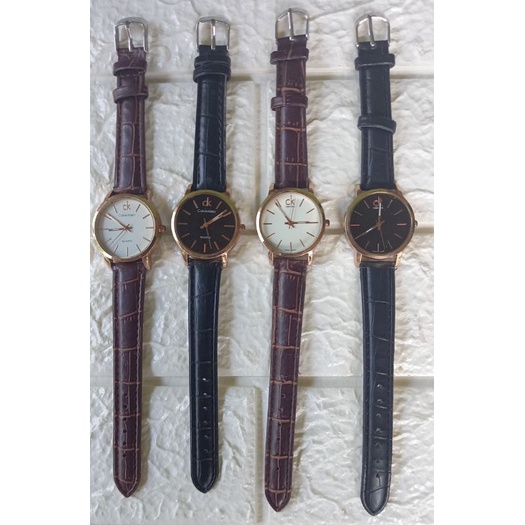 Jam tangan cewek tali kulit Diameter kecil