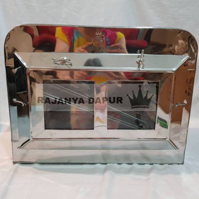 Oven stainless tiga berlian kotak kaca 2 - oven diatas kompor - oven tangkring GOJEK n GRAB ONLY