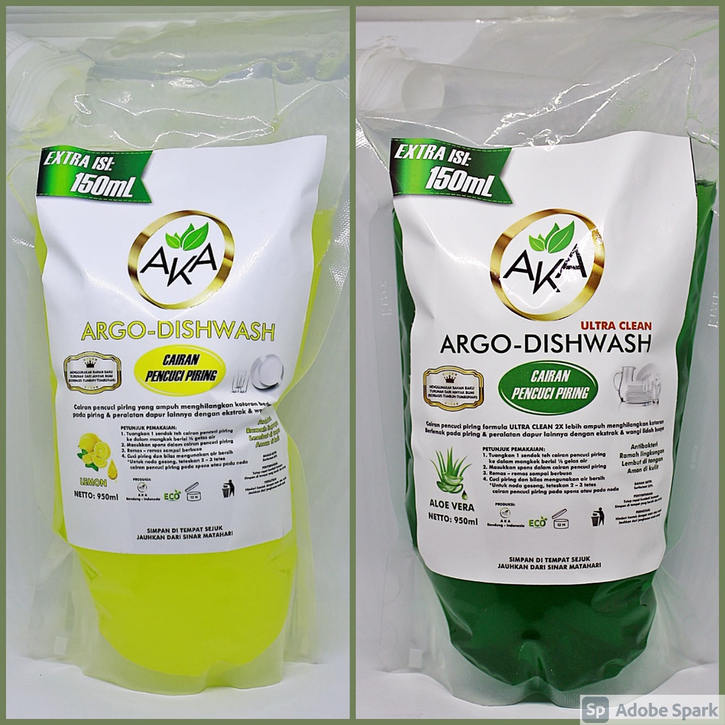 AKA PREMIUM ARGO-DISHWASH Sabun Cuci Piring Kemasan Pouch 800ml