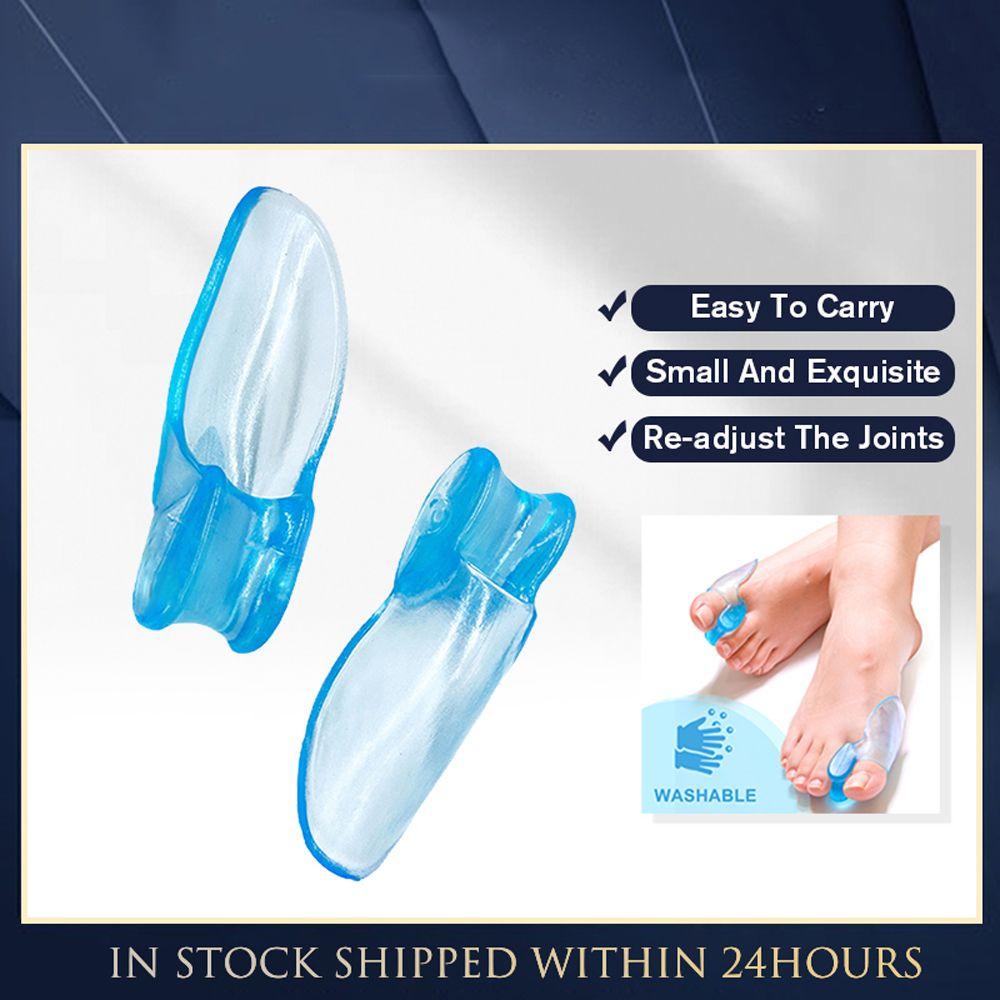 AUGUSTINA Agustina Pemisah Kuku Kaki Manicure Silicone Pedicure Care Thumb Adjuster Foot Relief Pads Pelindung Jempol Pelurus Jari Kaki