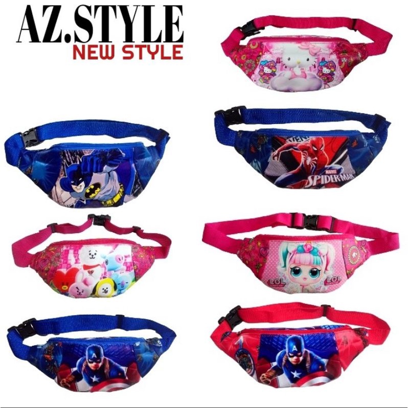 TAS BAHU ANAK KRAKTER / TAS WAISTBAG ANAK HARGA GROSIR