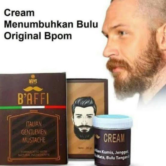 B*ffi Cream It*lian G*ntlemen Mustache / Penumbuh Kumis &amp; Jenggot (BPOM)