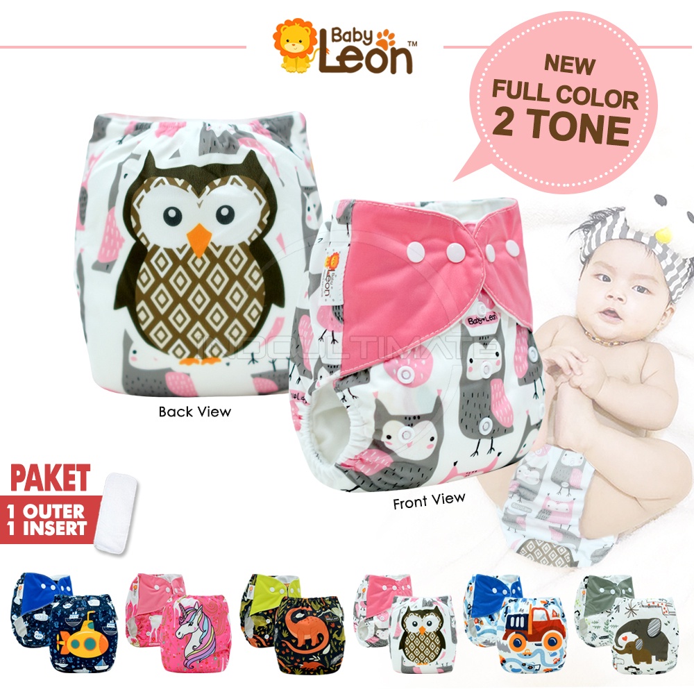 Clodi Popok Cuci Ulang Motif + FREE INSERT Cloth diaper Popok Kain Cuci Ulang Bayi  BY-82 / BY-830 / BY-831