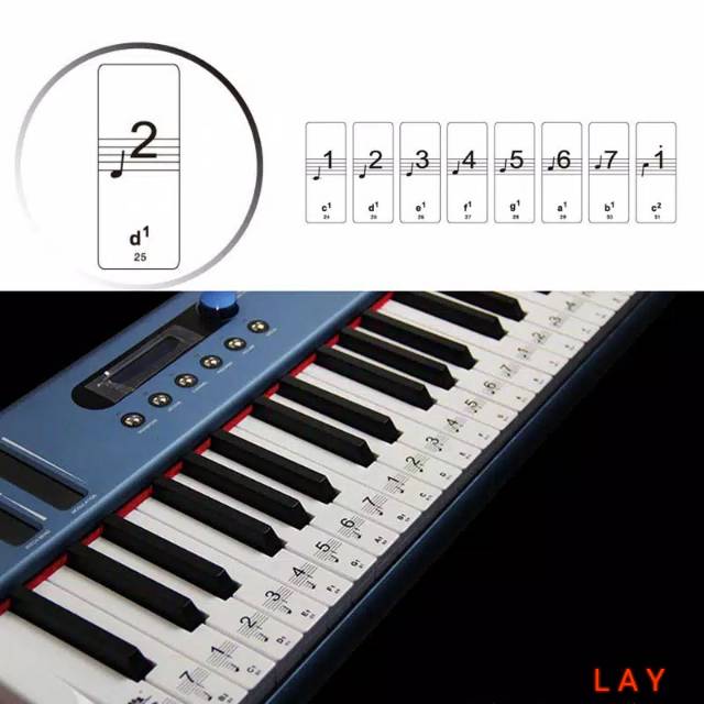 Stiker Sticker Label Tuts Nada Keyboard Piano