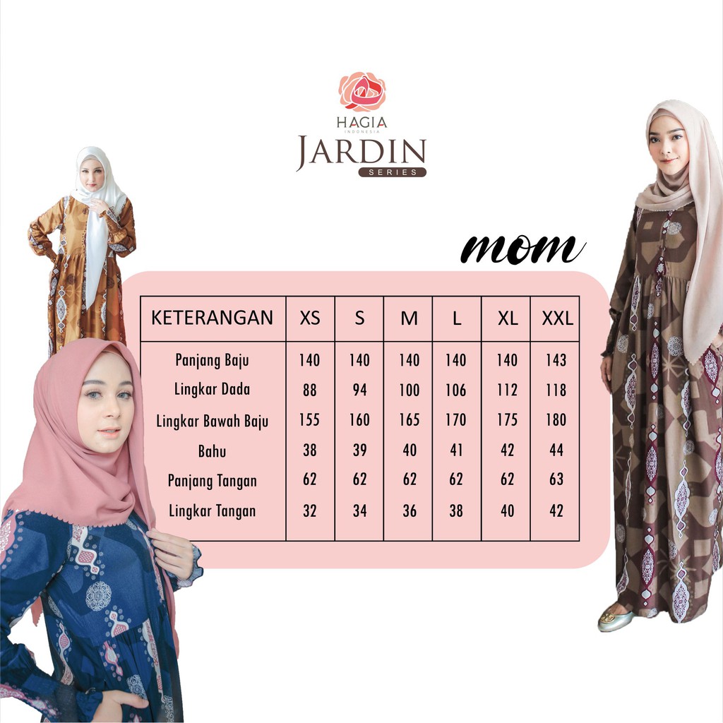 JARDIN SERIES Gamis rayon premium signature by Hagia Indonesia