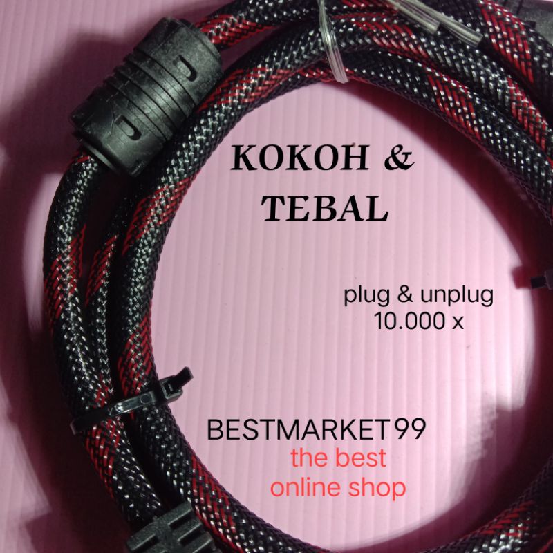 KABEL HDMI MALE TO MALE BEST 1,5 METER SERAT JARING BUAT SET TOP BOX  DLL BEST QUALITY