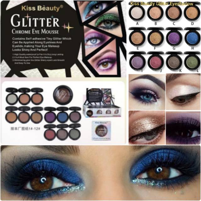 ECER KISSBEAUTY EYESHADOW GLITTER CHROME EYE MOUSSE by Kiss Beauty
