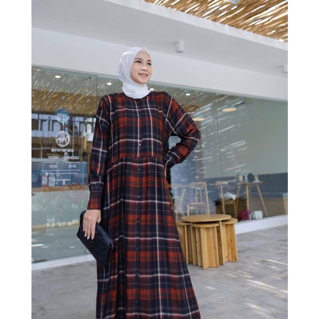 NADIA - Baju Gamis Syari asdf Terbaru Dress Remaja Wanita Muslim Kekinian Busui Friendly Sleting Kan
